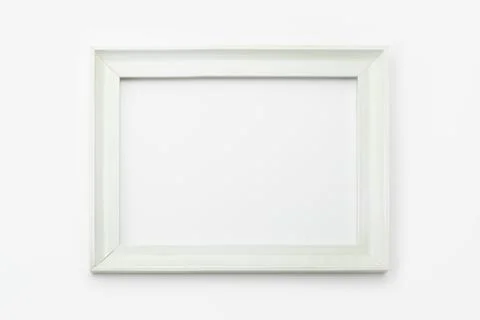 White frame on a white background. Foto stock