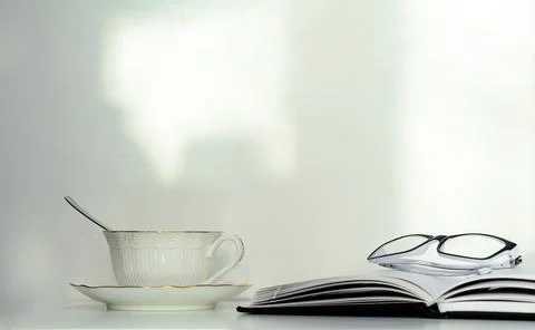 White-framed glasses Stock Photos