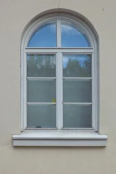 White framed window. Stock Photos