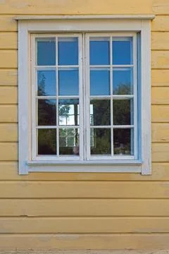White framed window. Stock Photos