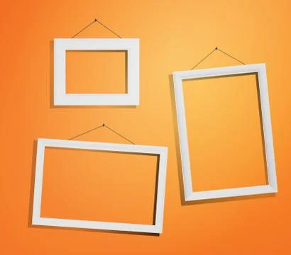 White frames Illustrazione stock