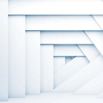 White frames pattern, 3 d illustration Stock Illustration