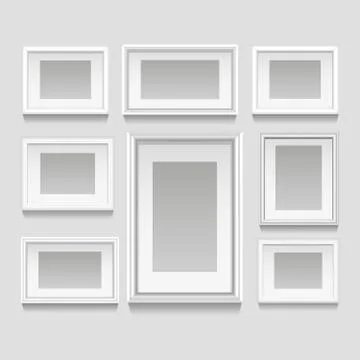 White Frames Set Illustrazione stock