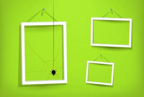 White frames on the wall Illustration