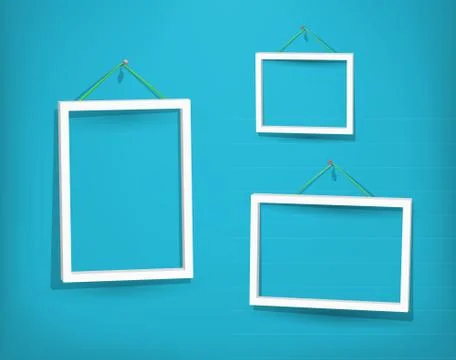 White frames on the wall Illustration