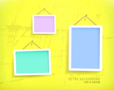 White frames on the wall Illustration
