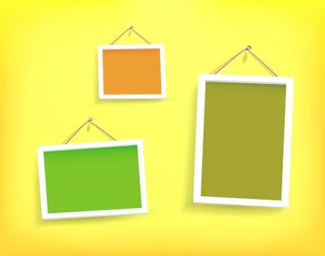 White frames on the wall Illustration