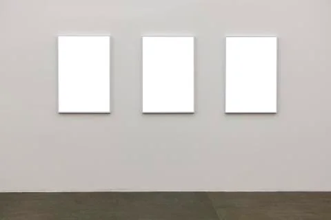 White frames on a white background Stock Photos