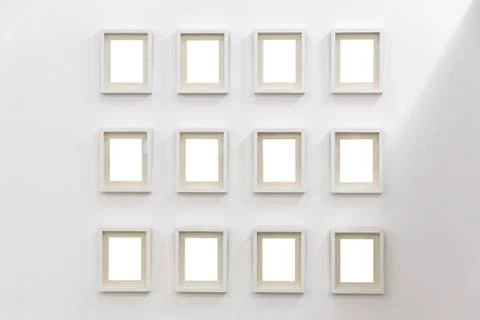 White frames on a white background Stock Photos