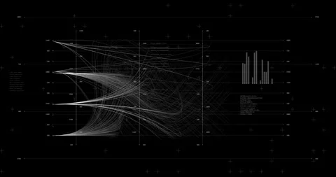 White FUI HUD interface for artificial intelligence and data research Stock-Footage 332649130