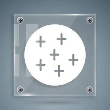 White Full moon icon isolated on grey background. Cloudy night sign. Sleep .. Stock Illustration