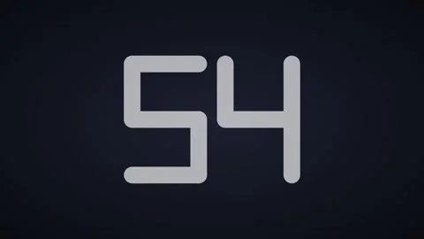 White Fullscreen Number Countdown Timer 60 Seconds for events presentations Video stock 342629697