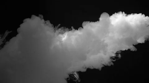 White fume after explosion Stock Footage 74358679