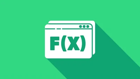 White Function mathematical symbol icon isolated on green background. 4K Video 스톡 동영상 147150956