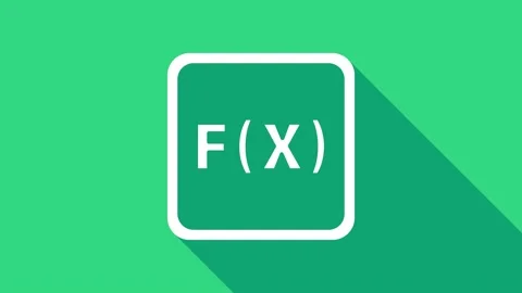 White Function mathematical symbol icon isolated on green background. 4K Video Stock Footage 147151135