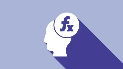 White Function mathematical symbol icon isolated on purple background. 4K Video Stock Footage 154731989