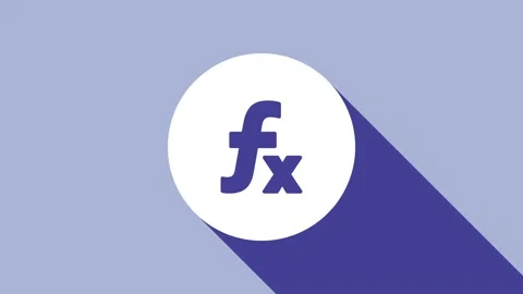 White Function mathematical symbol icon isolated on purple background. 4K Video Stock Footage 154732173