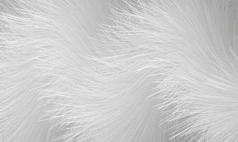 White fur vector abstract background. Light gray shaggy furry 3d hair texture Illustrazione stock