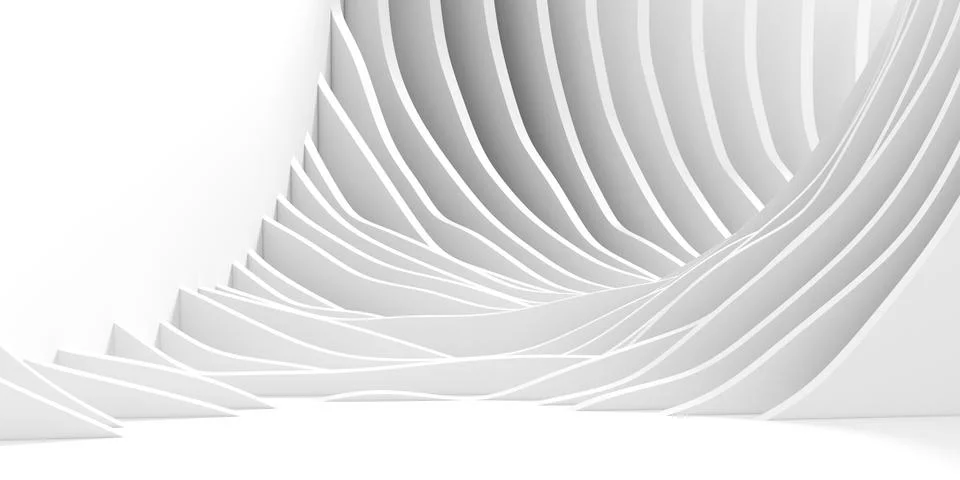 White Futuristic background. 3d rendering. 스톡 일러스트