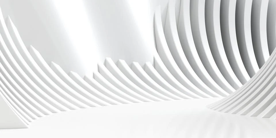 White Futuristic background. 3d rendering. Stock Illustration