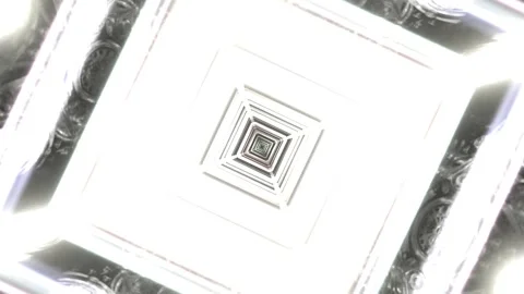 White Futuristic Neon Strobe Infinity Mine Background VJ Loop l 4K Stock Footage 301241933