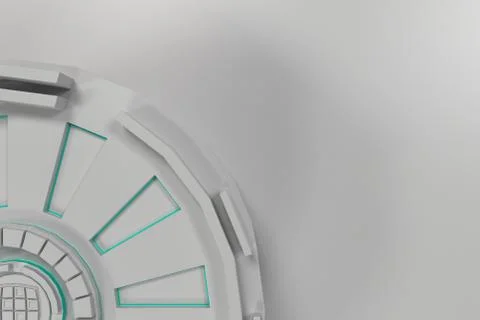 White futuristic technological background with glowing lines Stock Illustration