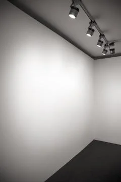 White gallery wall Stock Photos