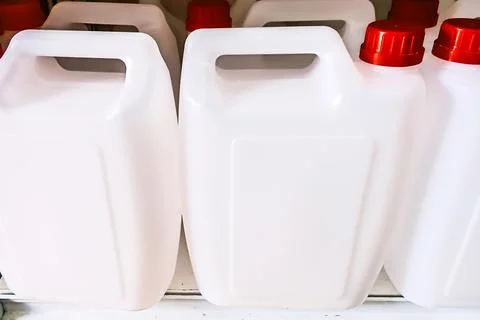 White gallons Stock Photos