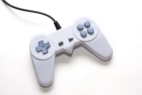 White game controller isolated on the background Stock Photos
