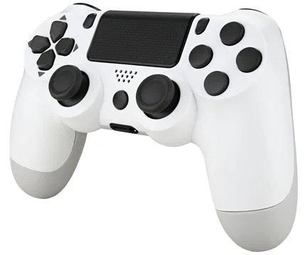 White game controller isolated on white background. Fully in focus. Stock Photos