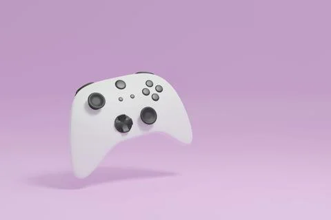White game controller joystick 3D render illustration Stock Illustration