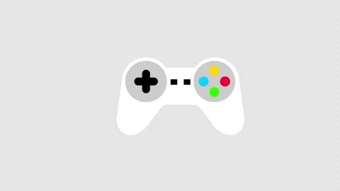 A white game controller with multicolored buttons icon concept animation wi.. Stock Footage 270127773