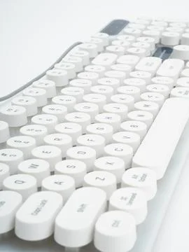 White gaming mouse top view Stock Photos