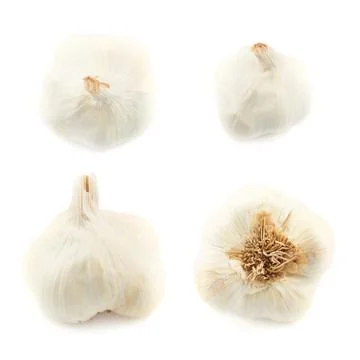 White garlic isolated Stock Photos