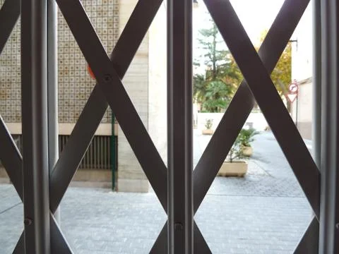 White gate Stock Photos