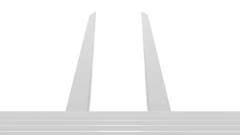 White Gate, as a transition to another world of freedom Stock Footage 111427356