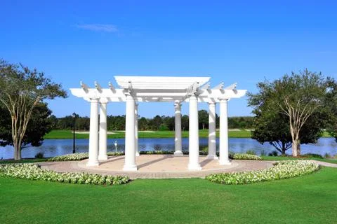White Gazebo Stock Photos