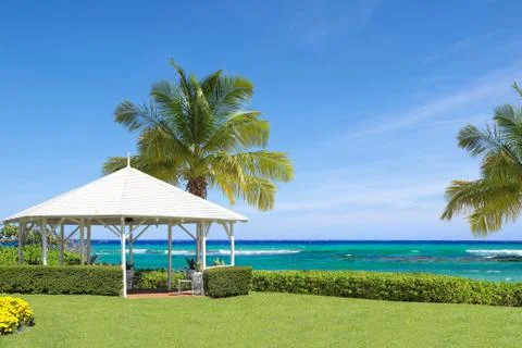 White Gazebo Stock Photos