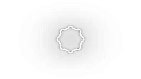 White gear icon with shadow isolated on white background. Stock Footage 202219097