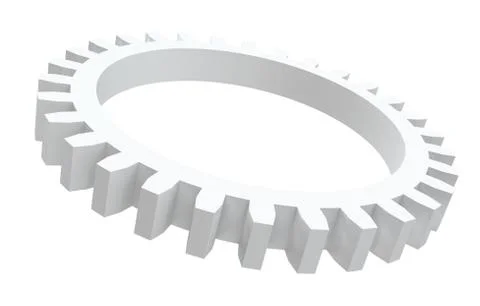 White gear, isolated on white 스톡 일러스트