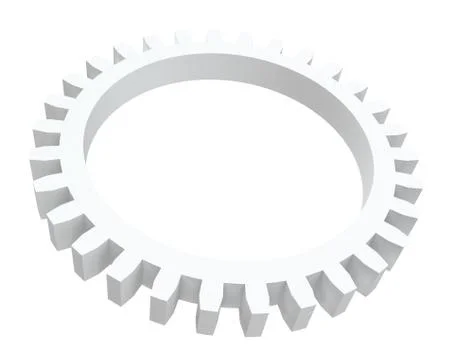 White gear, isolated on white 스톡 일러스트