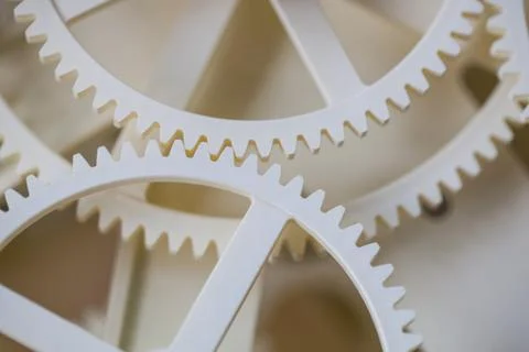 White gear Stock Photos