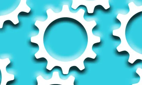 White gear vector illustration Stock-Illustration