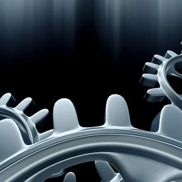 White gears and cogs macro Stockillustratie