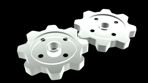 White gears Stock Footage 104917326