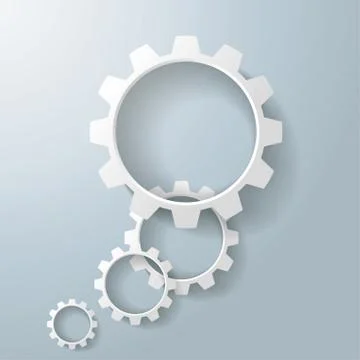 White gears speech bubble Stock Illustration