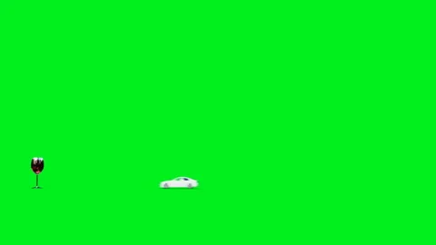 White generic 3d car crashes into alcholol bottle. Sober driver concept. Green Stock Footage 161028868