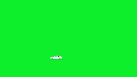 White generic 3d car crashes into invisible wall. Car accident concept. Green Stockbeeldmateriaal 161029447