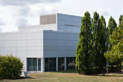 White Generic Modern Office Building Stock Photos