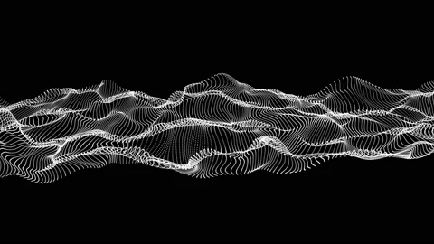 White genesis wave abstract background animation. Stock Footage 209670047